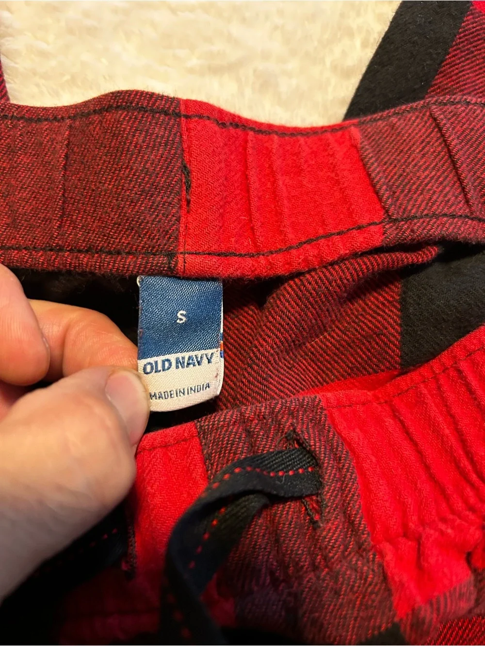 Old Navy Red and Black Buffalo Plaid Kids Pajama Bottoms